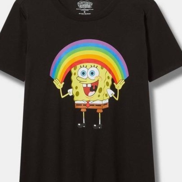 SpongeBob Squarepants Tops - Torrid SpongeBob SquarePants Rainbow Graphic Tee NWT